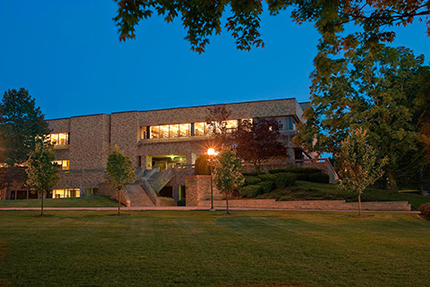 Lavery Library in the evening 2010.