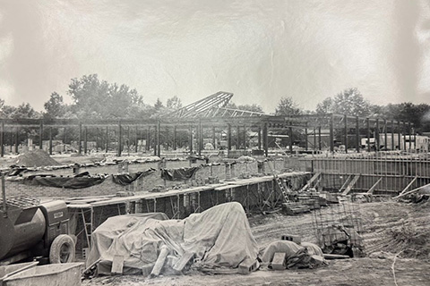 Construction site for Murphy Hall.