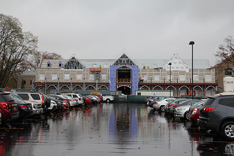 A building under construction for expansion.