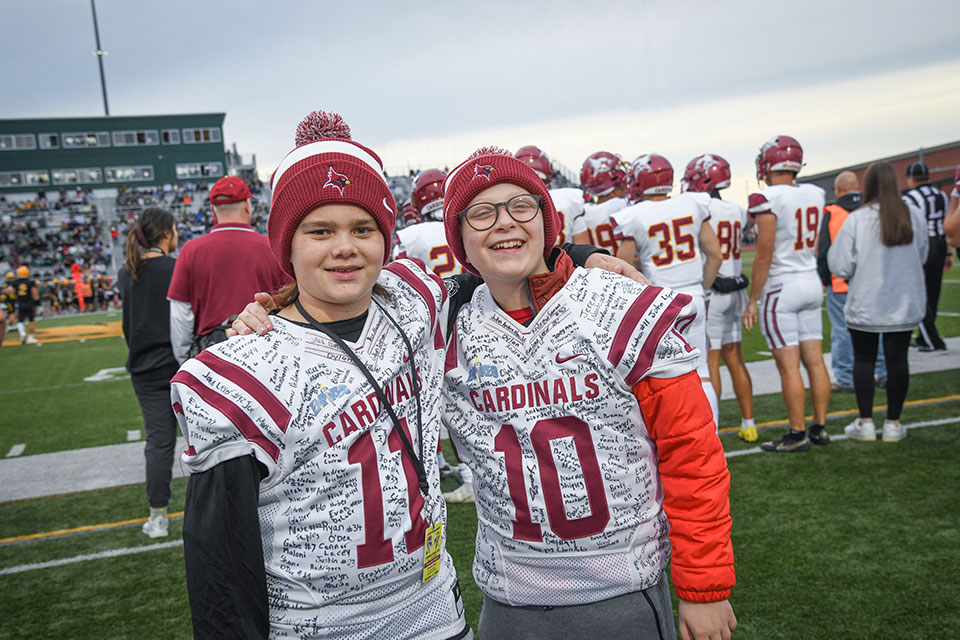 Fisher's Honorary Coaches Braxton Anjo and Jack Harrison.