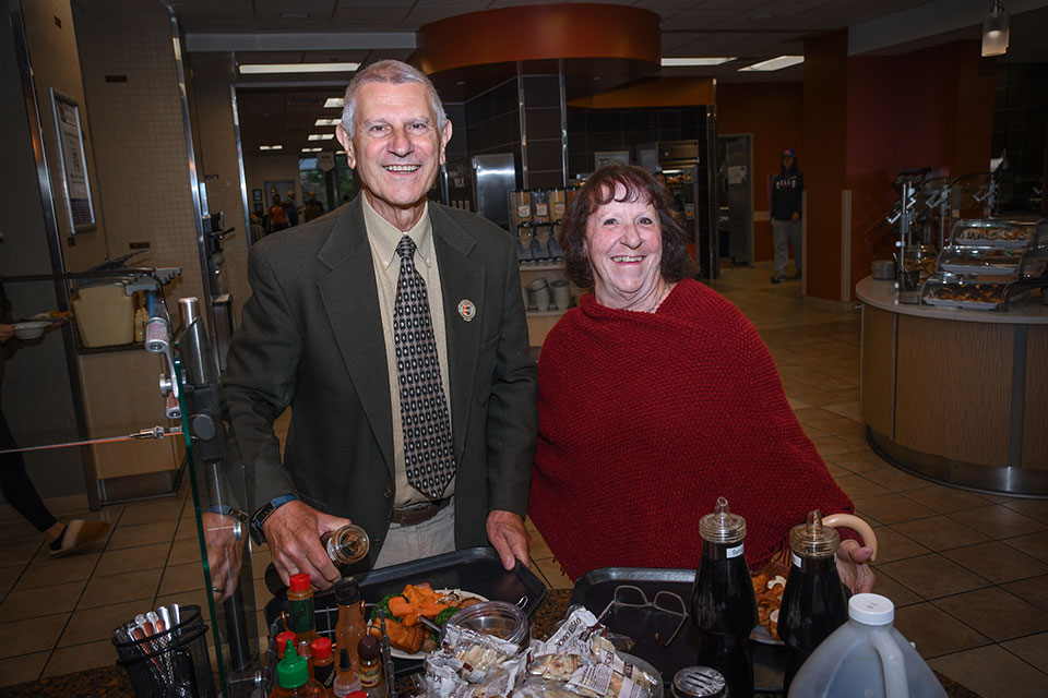 Alumni enjoy breakfast during the Alumni Weekend Brunch.