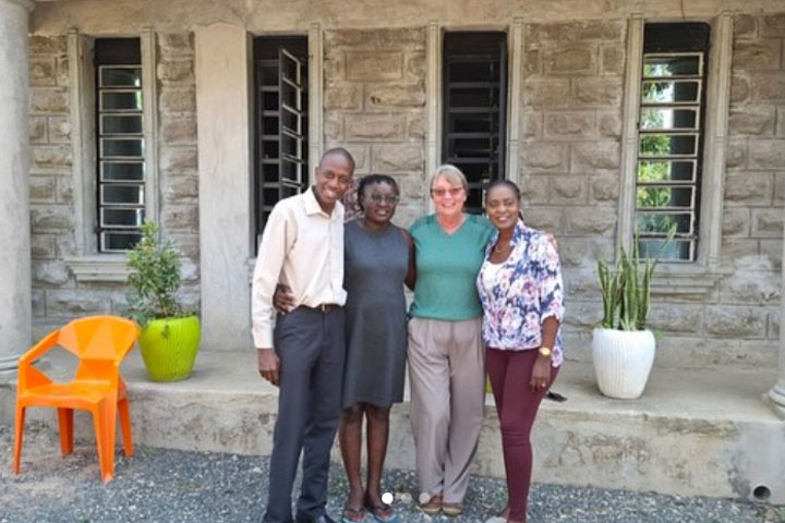 Lisa Phillips (second from the right) with Kenyan colleagues.