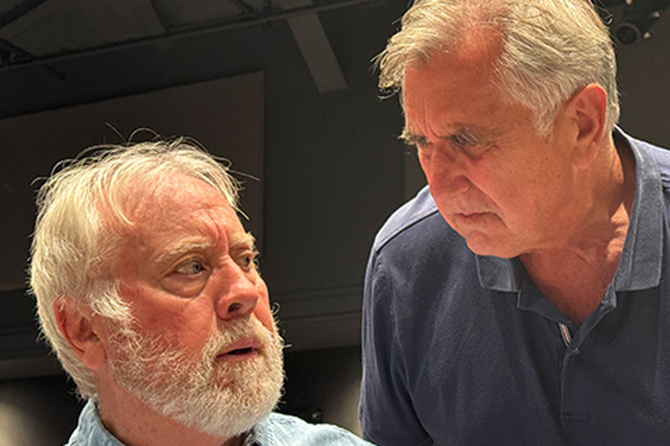 A publicity photograph from the stage play, Protest.