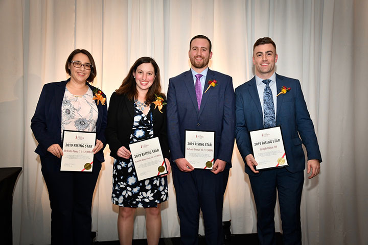 Melinda Perez, Danielle DeJoy Moss, Richard Brienzi, and Joseph Dillon were among the 2019 Rising Stars.