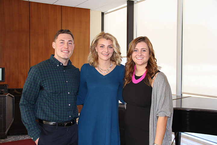 Tyler Adams, Jenna Cottrell, and Allison Smith at the Very Beary Brunch.