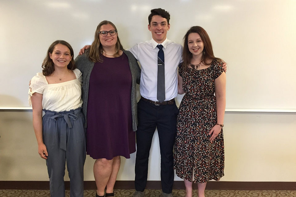 Gabriella Loren, Hannah Norberg, Zachary Duris, and Victoria Merrick.