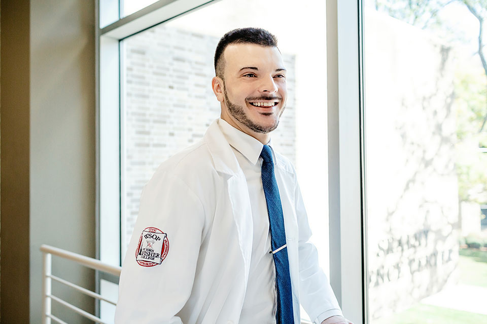 A student in the Wegmans School of Pharmacy.