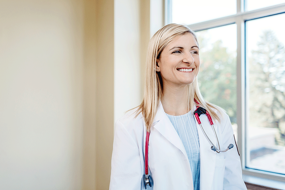 A student in the Wegmans School of Nursing.