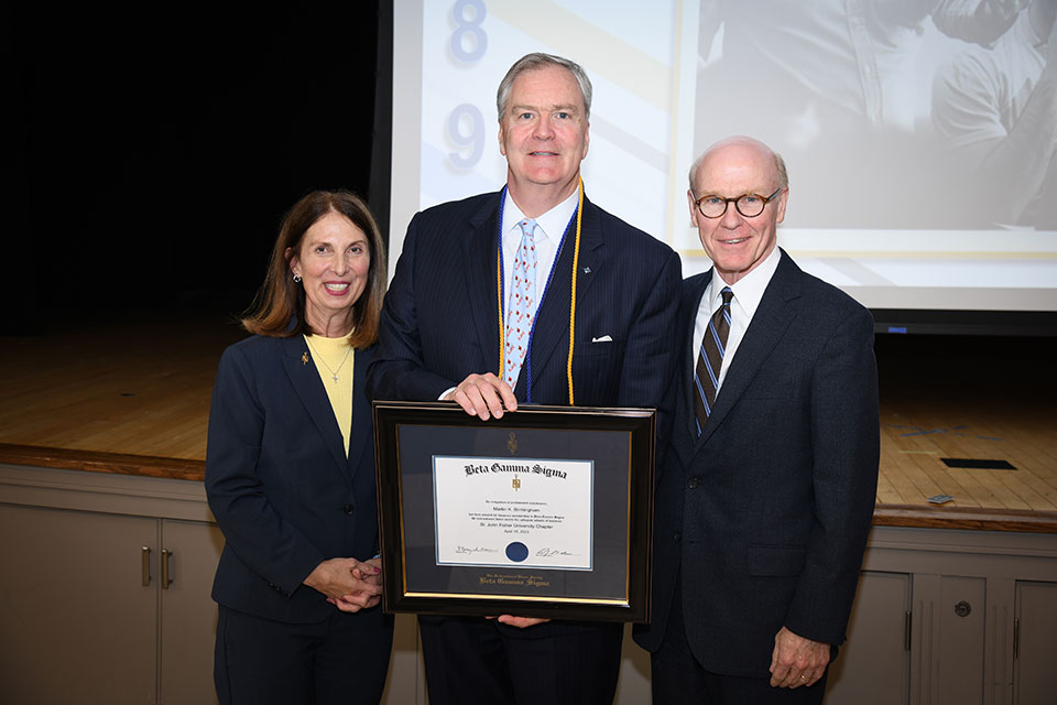 Dr. Carol Wittmeyer, Martin K. Birmingham, President Rooney