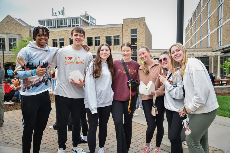 A group of students at Senior Week 2024.