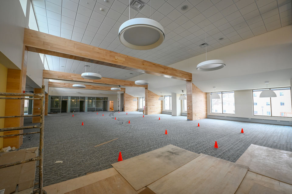 New carpet has been installed in Lavery Library.