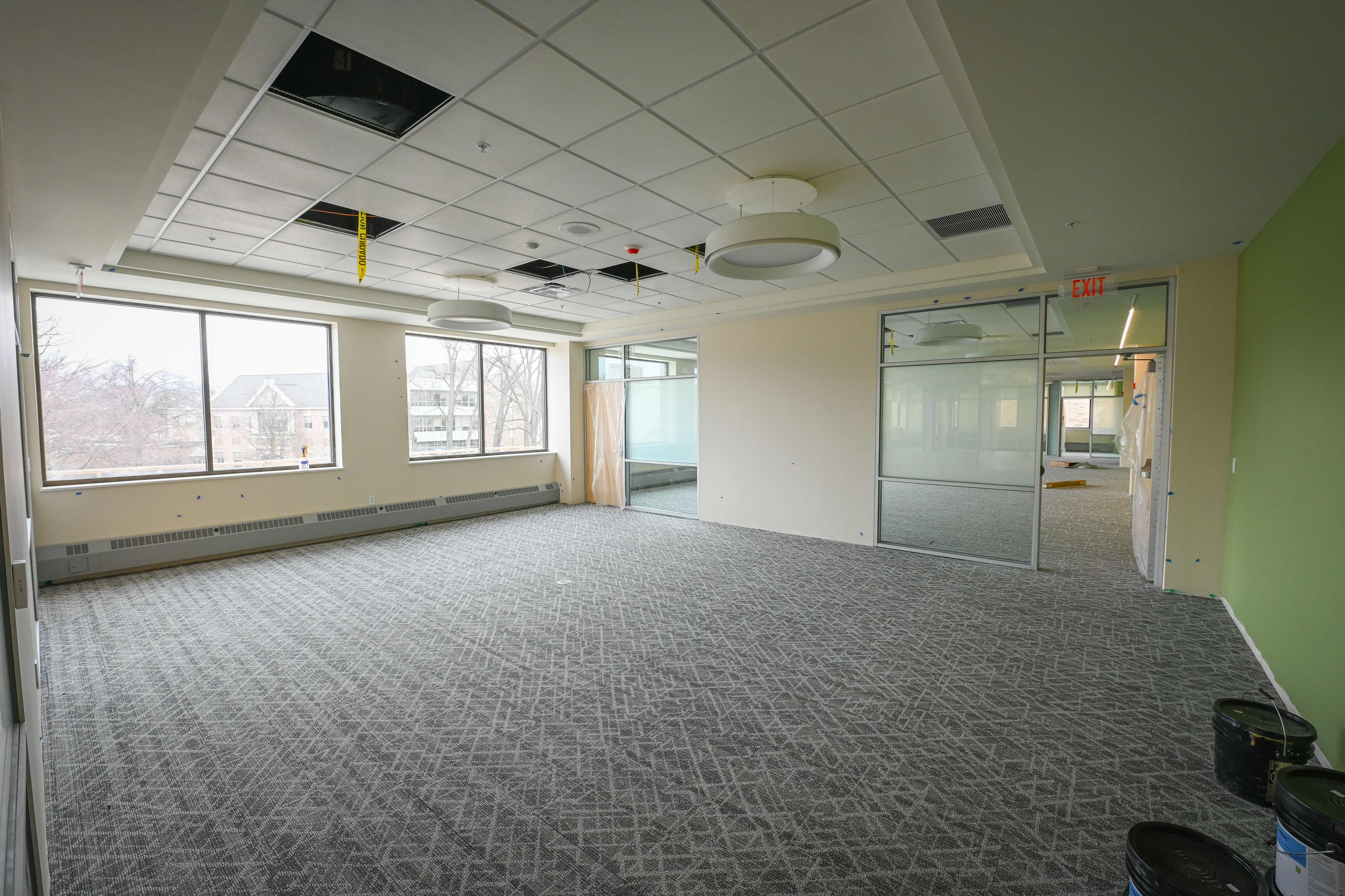 New carpet has been installed in Lavery Library.