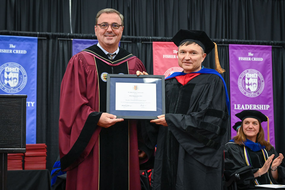 Board Chair Phil Yawman with Dr. Alexey Ignatchenko