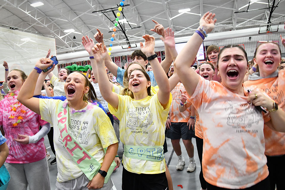 Female dancers singing along