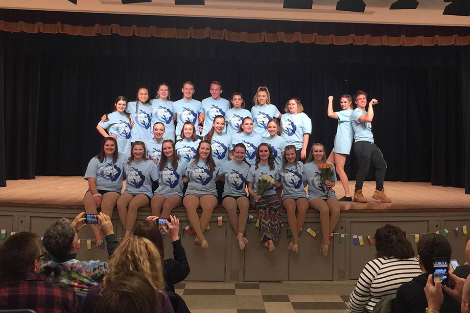 Members of Fisher Dance at their fall 2019 recital. Fisher Dance was named Club of the Year at the 2020 Cardinal Awards.