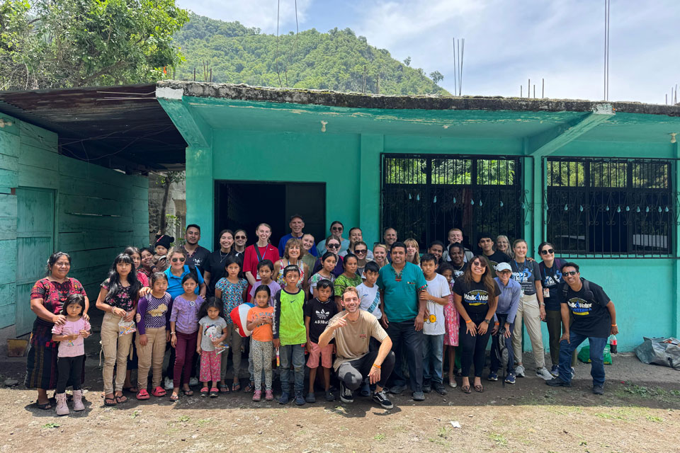 Students from Wegmans School of Pharmacy with volunteers from Hope 4 Kids International in Guatemala.