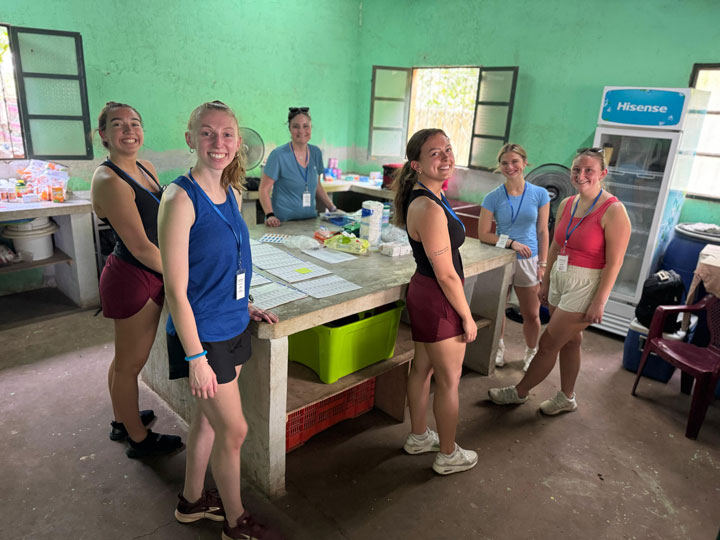 The Wegmans School of Pharmacy team at a clinic in San Miguel, Guatemala.