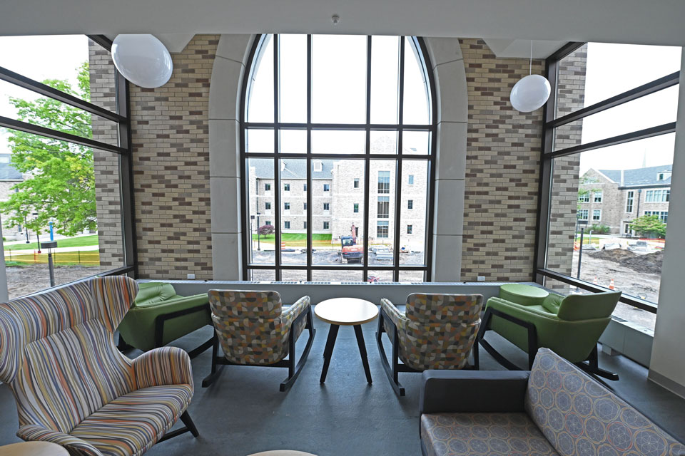 New lounge area at Lavery Library.