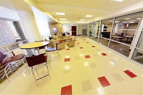 School of Pharmacy atrium.