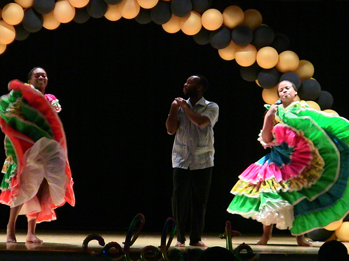 Students dance as part of Spirit of Identity Week.