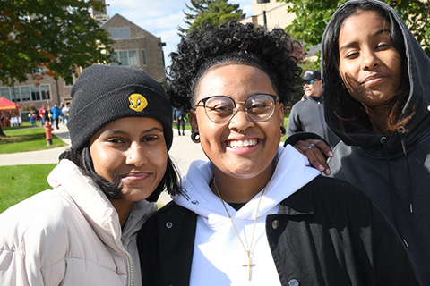 Students celebrate Fall Fest on campus at Fisher.