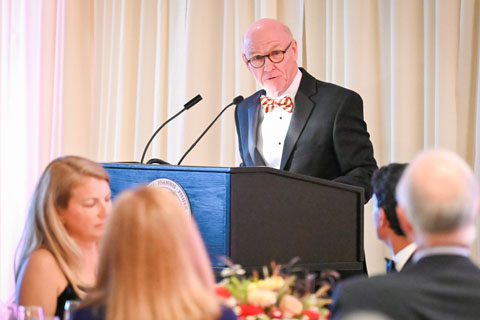 President Rooney speaks at Fisher Forward
