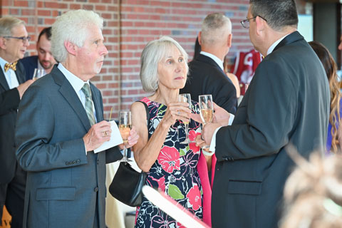 Donors connecting at the Fisher Forward event