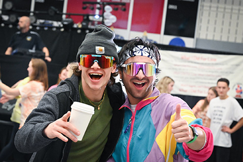 Student dance with sunglasses on at the Teddi Dance for Love.