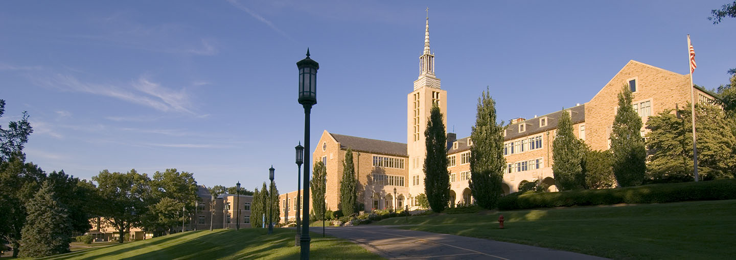 Kearney Hall at dusk.