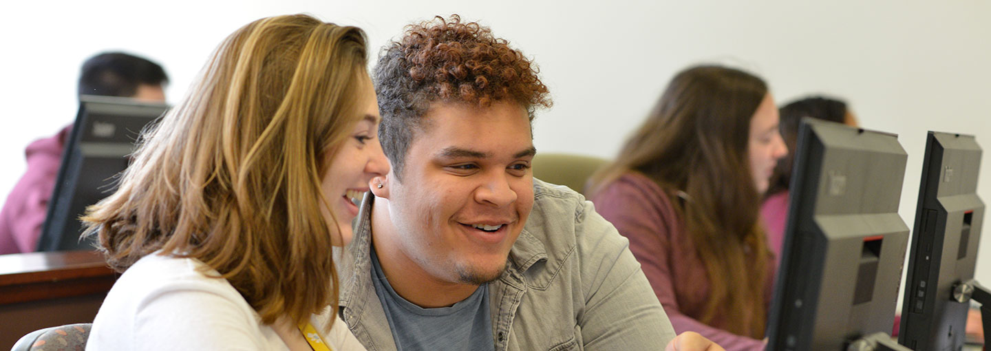 Two students collaborating