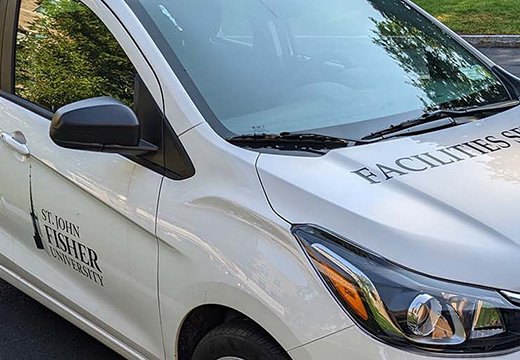 Facilities vehicle at Fisher.