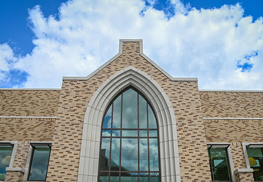 Lavery Library windows.