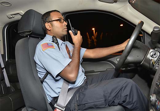 Security Officer in car