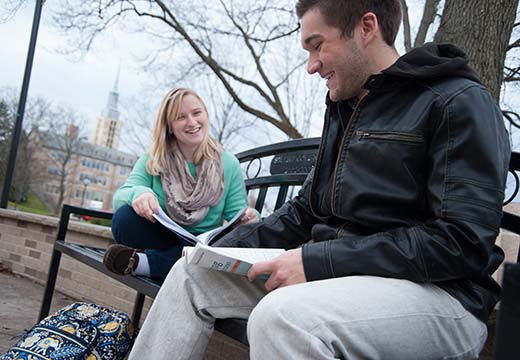 Students studying