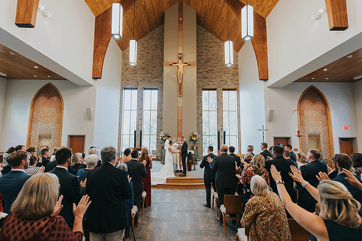 Exchange wedding vows in the Hermance Family Chapel of St. Basil the Great surrounded by family and friends.