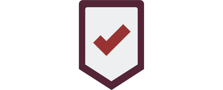 Shield icon with checkmark